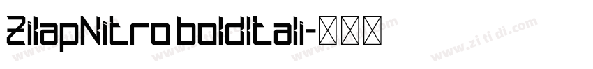 ZilapNitro boldItali字体转换